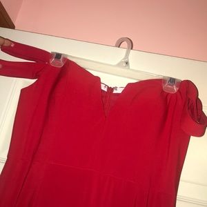 Red Off Shoulder Gown